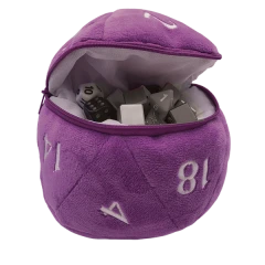 D20 Plush Dice Bag - Purple